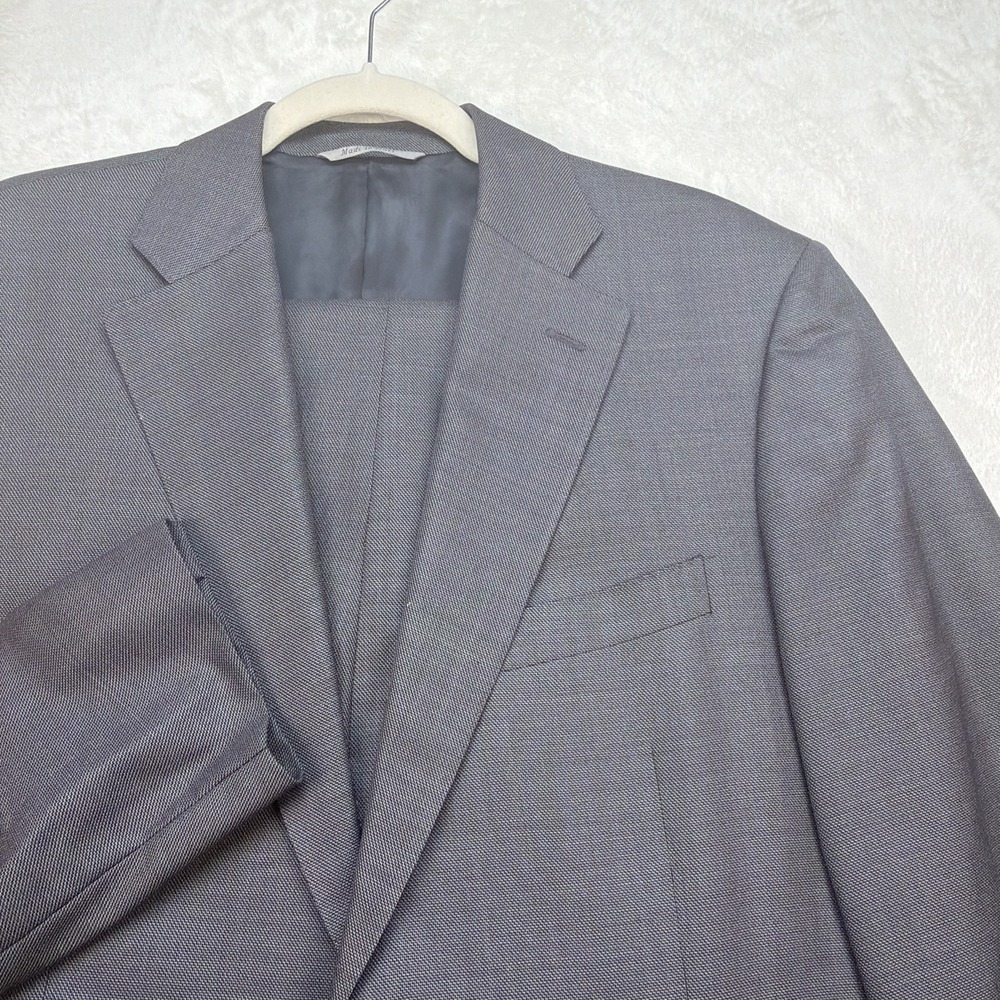 Canali Charcoal Pinstripe Suit 42R Classic Fit Wool Silk Italy Mens - Picture 3 of 16